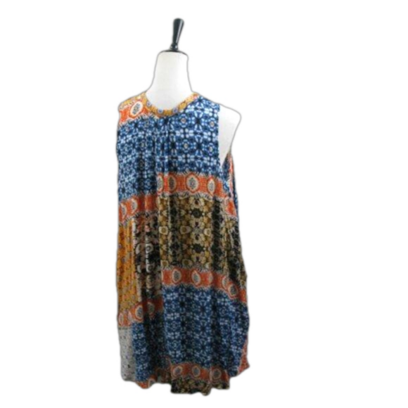 Fashion Fuse Boho Print Sleeveless Dress Size Small - Picture 4 of 6